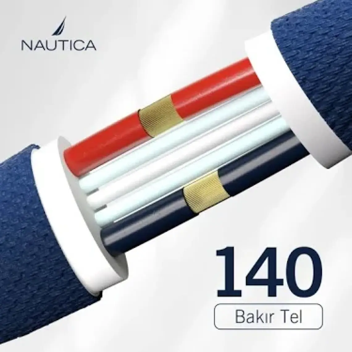 Nautica C40 Lightning To Usb-A 12W Hızlı Şarj ve Data Kablosu 1.2m Kırmızı