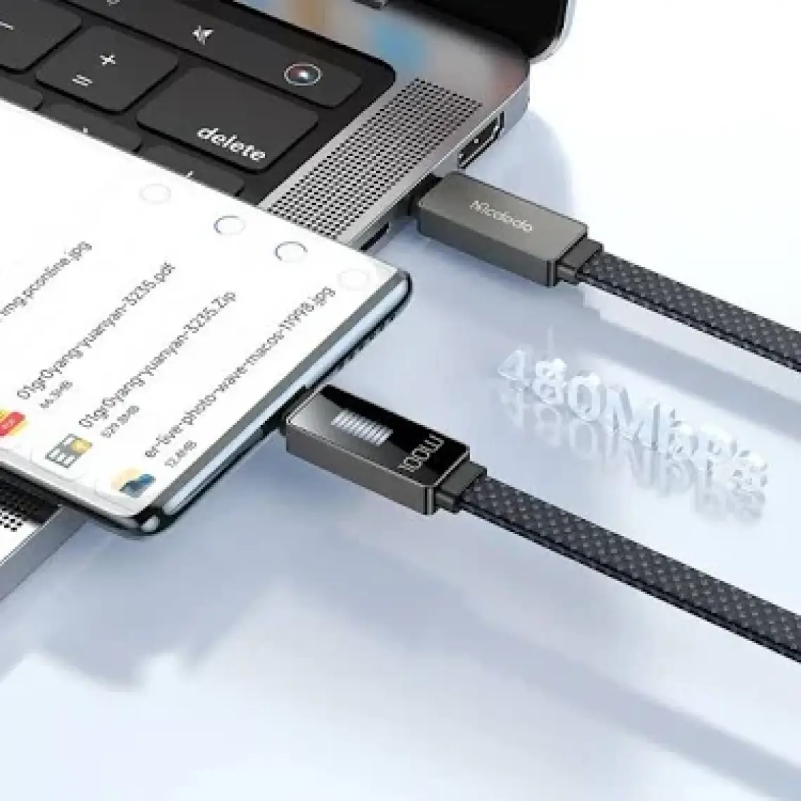 Mcdodo CA-4470 100W Type-C To Type-C Hızlı Şarj ve Data Aktarım Kablosu 1.2m - Siyah