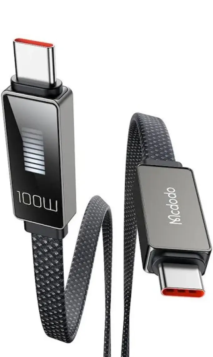Mcdodo CA-4470 100W Type-C To Type-C Hızlı Şarj ve Data Aktarım Kablosu 1.2m - Siyah