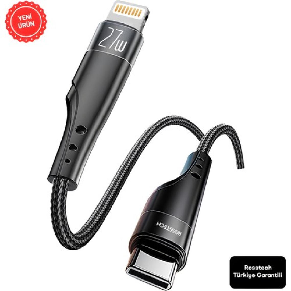 Rosstech 27W Usb-C To Lightning Süper Hızlı Şarj Kablosu (Rosstech Türkiye Garantili)