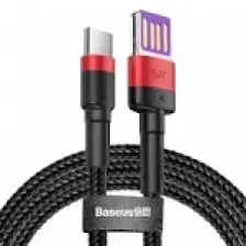 Baseus Cafule Hw USB Type C40W Hızlı Şarj USB Kablo Halat Kablo Siyah - CATKLF-P91