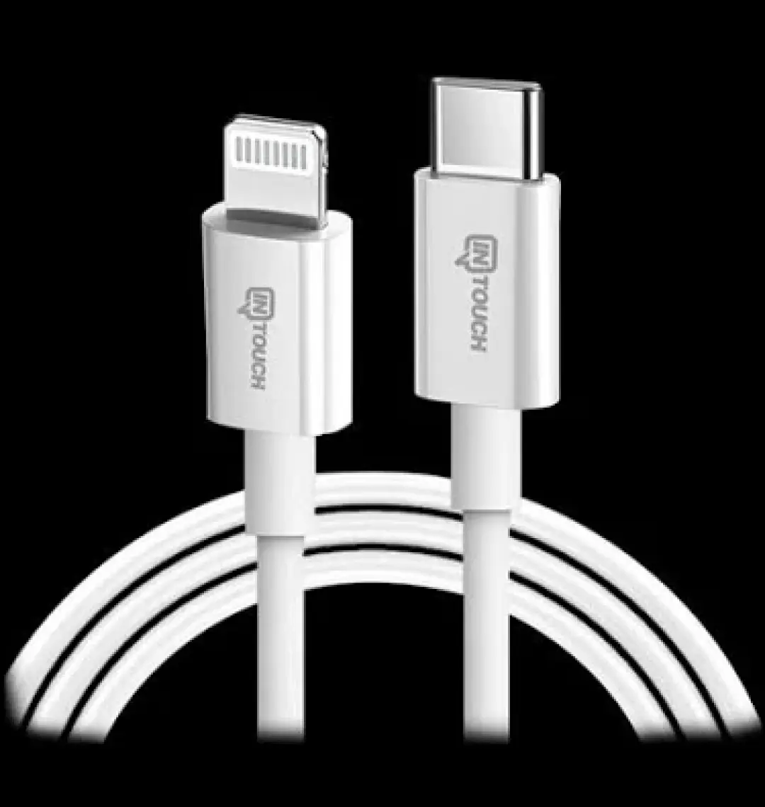 Intouch Type C To Lightning - Pd 18W -  Data ve Şarj Kablosu Beyaz 100cm