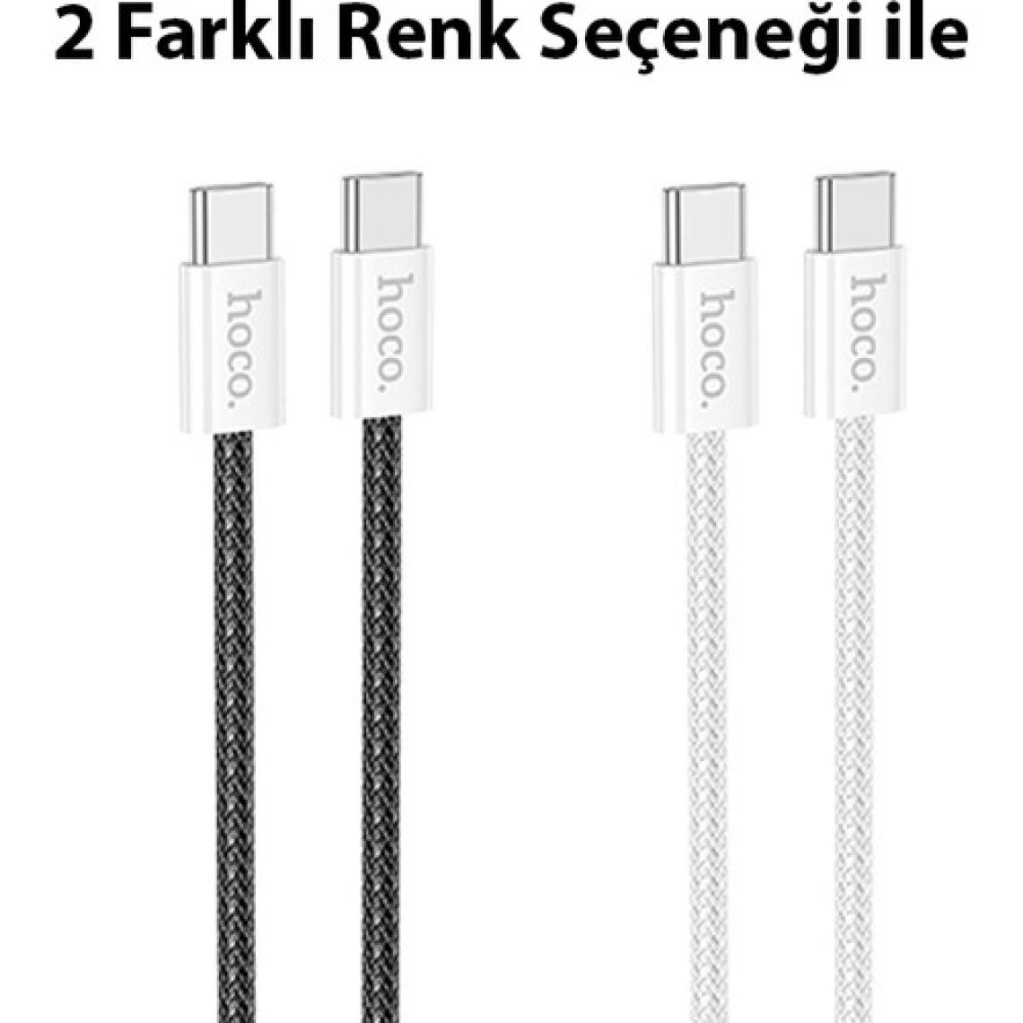 Hoco X104 60W Type-C To Type-C Hızlı Data ve Şarj Kablosu 2m