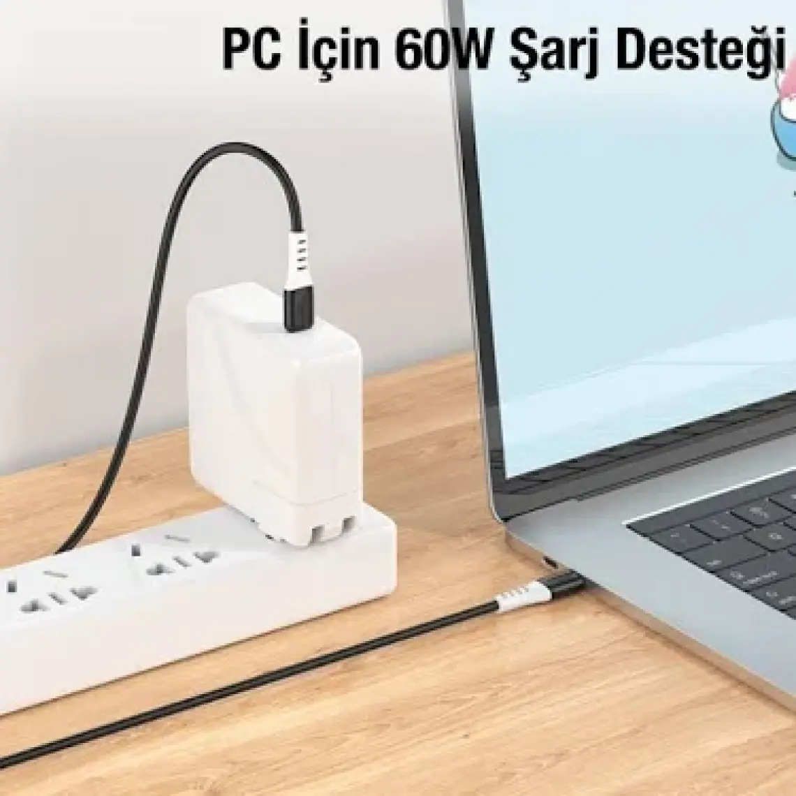Hoco X82 60W Type-C To Type-C Hızlı Şarj Kablosu Silikon Data Kablosu ALL-35363