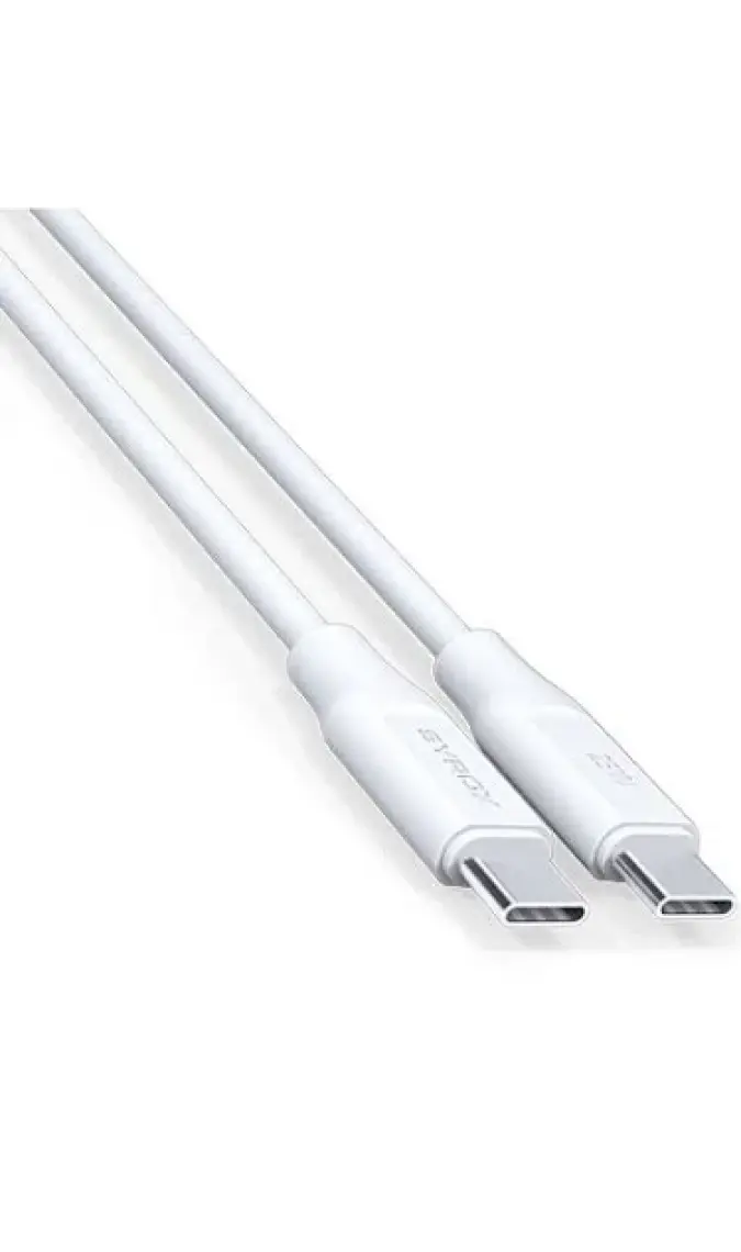 Syrox PD25TK Type-C to Type-C PD 25W Hızlı Data/Şarj Kablosu 1mt Beyaz