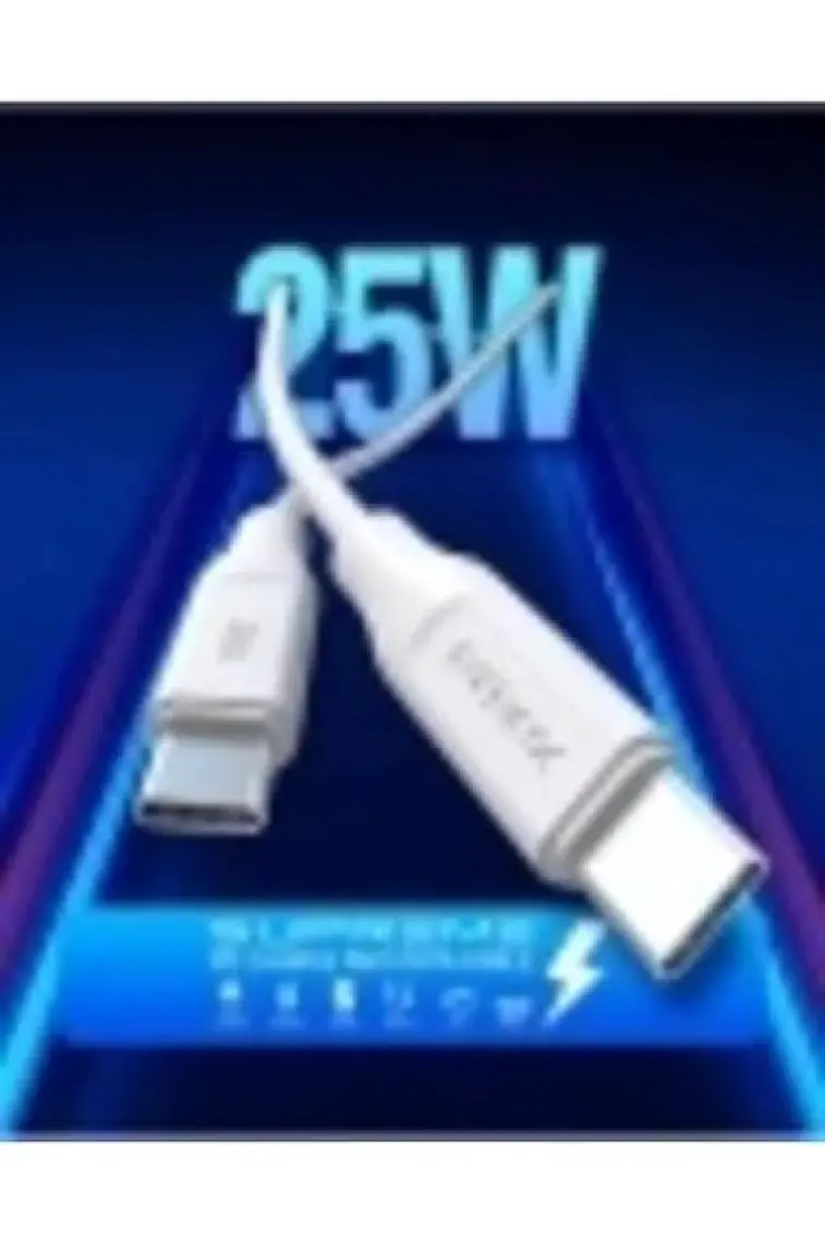 Syrox PD25TK Type-C to Type-C PD 25W Hızlı Data/Şarj Kablosu 1mt Beyaz