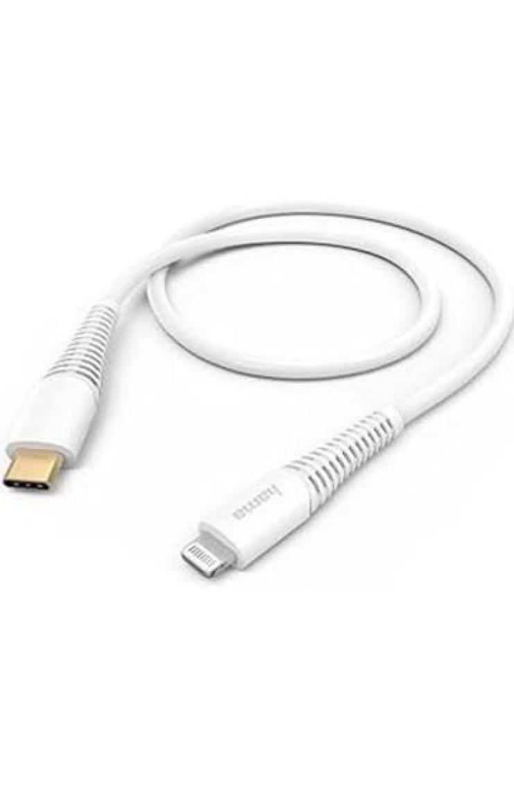 Hama 183309 1.5m USB-C - Lightning Hızlı Şarj/Data Kablosu - Beyaz