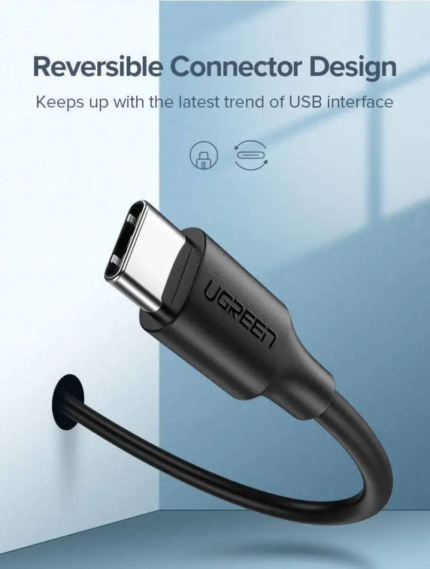 Ugreen USB Type-C Şarj ve Data Kablosu 1 Metre