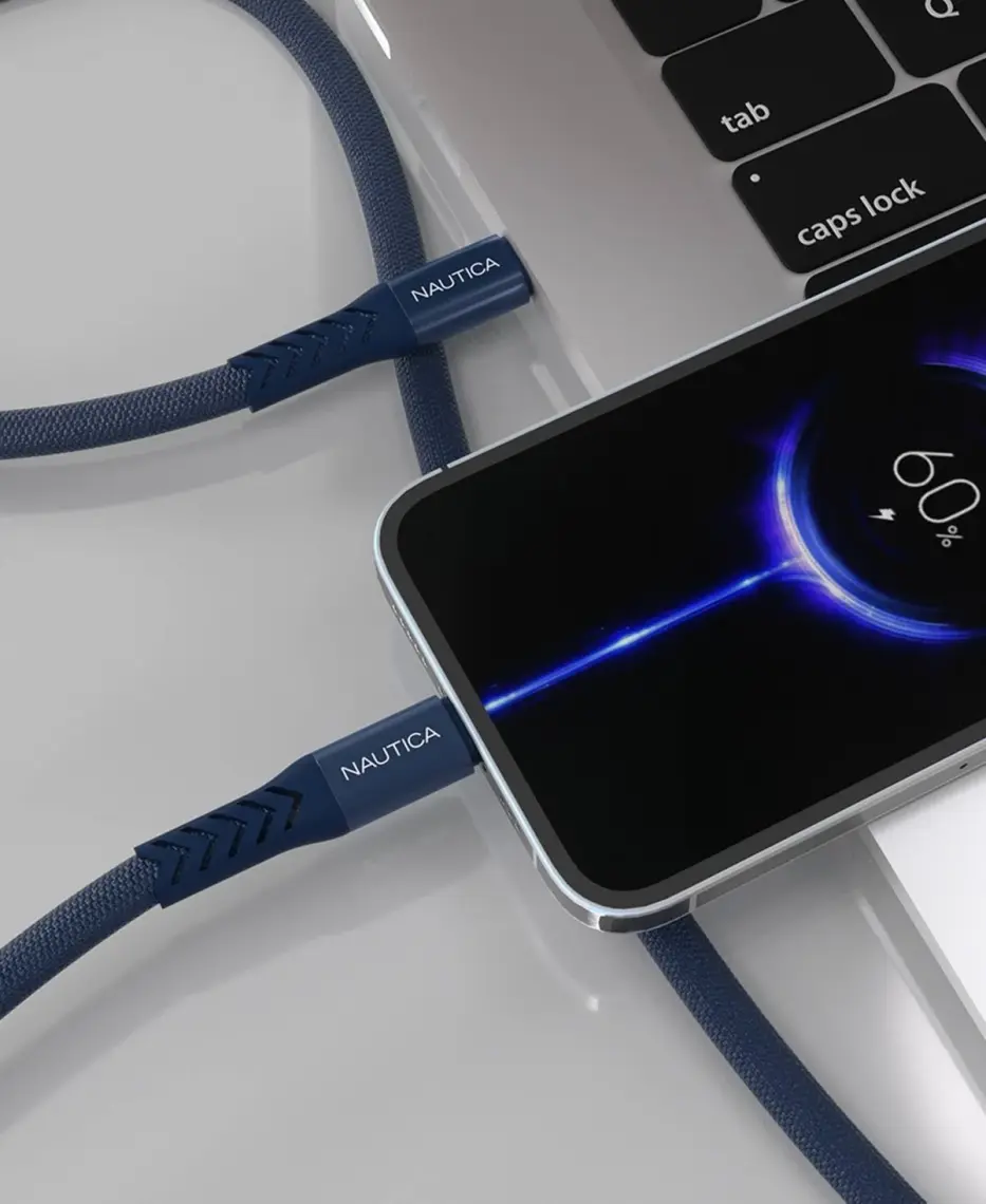 Nautica C40 Lightning To Usb-A 12W Hızlı Şarj ve Data Kablosu 1.2m Navy