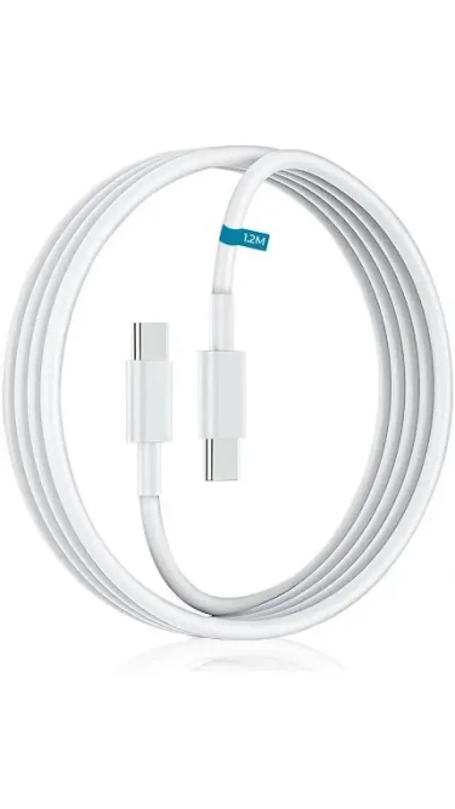 Deji Samsung Xiaomi Oppo Reeder Huawei Uyumlu Type C To Type C Hızlı Şarj Kablosu Beyaz 1,2 Metre