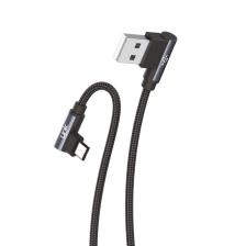 Linktech K592 Safe Micro USB 90 Derece Örgülü, Gamer, Oyuncu Şarj Kablosu