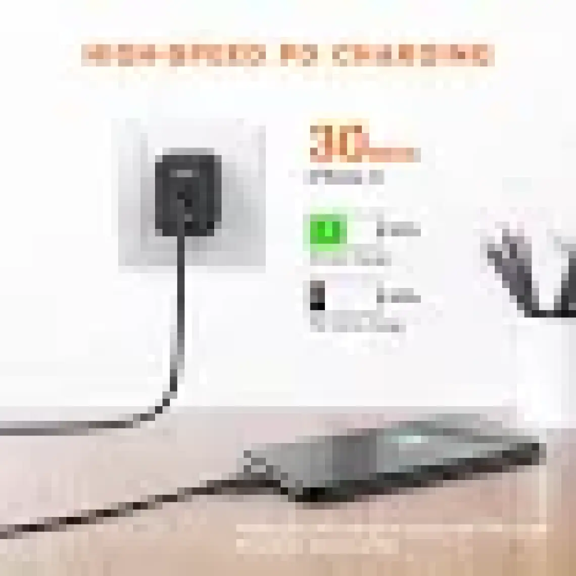 Novoo Type-C iPhone Uyumlu Lightning Hızlı Şarj Kablosu Siyah 1.2 Metre