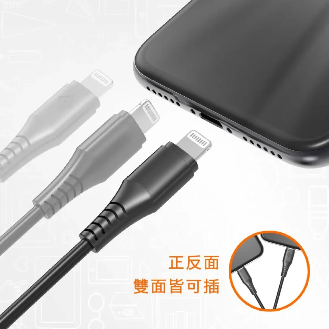 Novoo Type-C iPhone Uyumlu Lightning Hızlı Şarj Kablosu Siyah 1.2 Metre