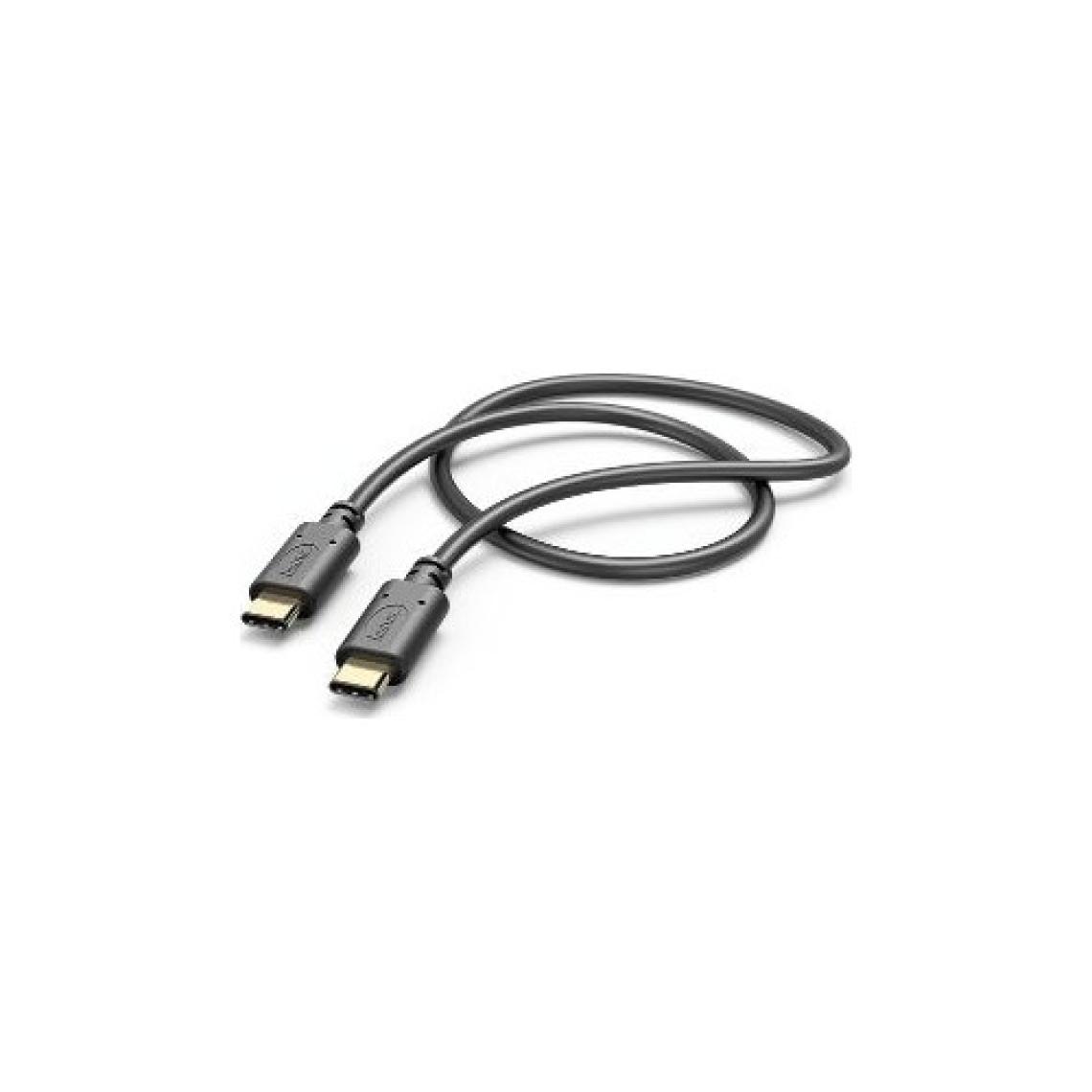 Hama 183333 0.2m USB-C - USB-C Şarj/Data Kablosu – Siyah