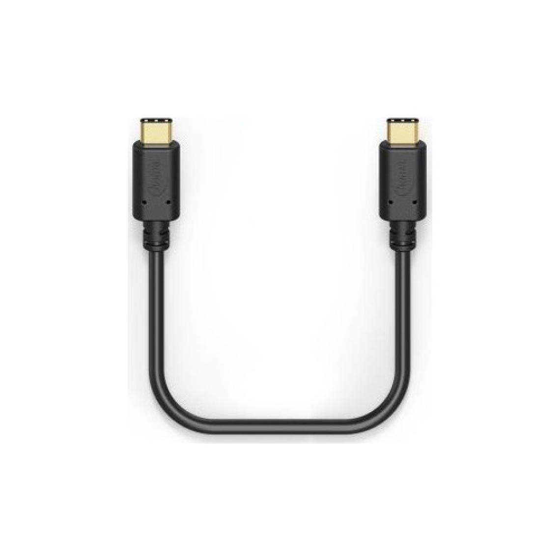 Hama 183333 0.2m USB-C - USB-C Şarj/Data Kablosu – Siyah