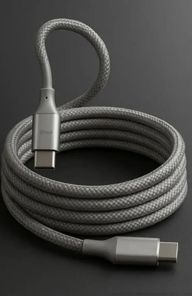 Mioji Mio SC1000 USB-C 60W Mıknatıslı Hızlı Şarj Kablosu Huawei, Samsung, Oppo, Xiaomi, iPhone-Beyaz