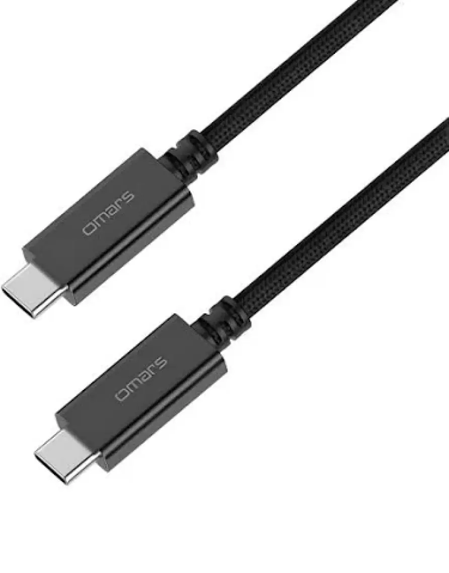 Omars USB 3.1 Type-C 3A Hızlı Şarj ve Data Kablosu Siyah