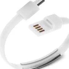 Codegen Micro USB Port Beyaz Bileklik Şarj Data Kablosu CDG-CNV64