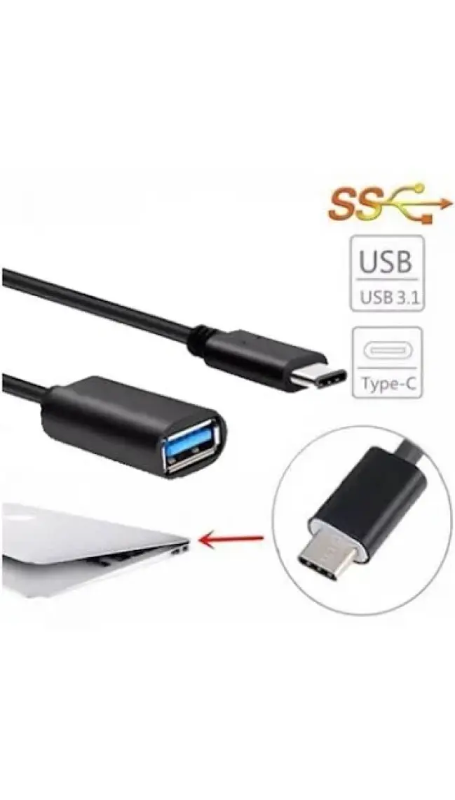 Gplus TC315 Type-C 3.0 To USB 3.0 Otg Dönüştürücü - Siyah