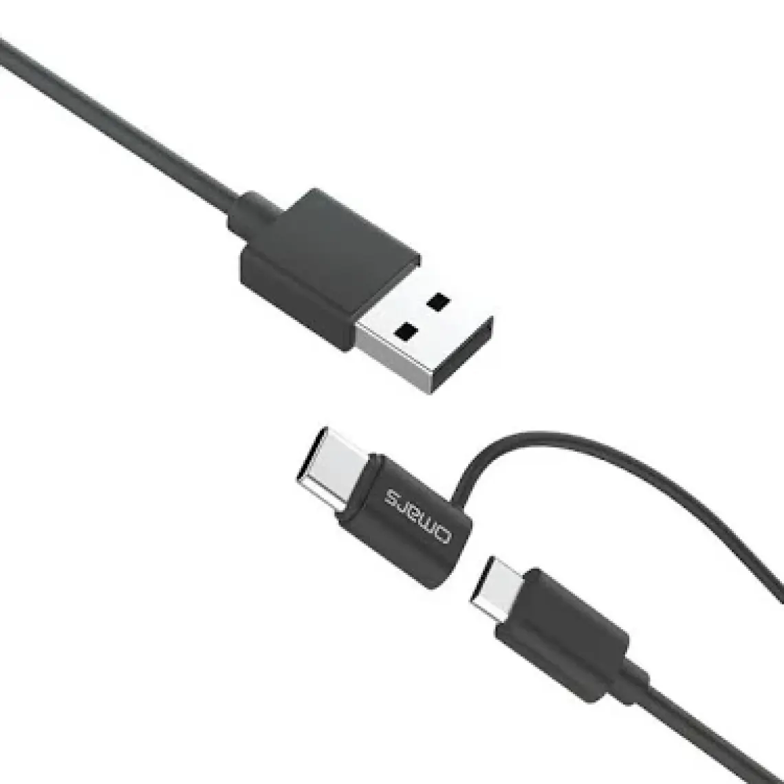 Omars 2'si 1 Arada Type-C Micro USB Şarj ve Data Kablosu 1.2 Metre