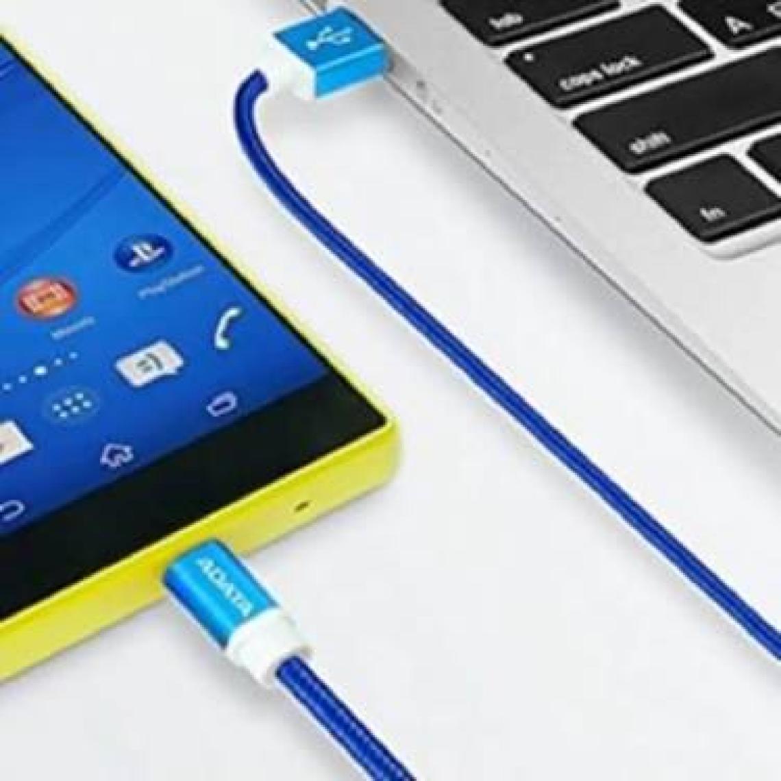 ADATA Micro USB 1MT. Şarj Kablosu Mor Alüminyum (android)