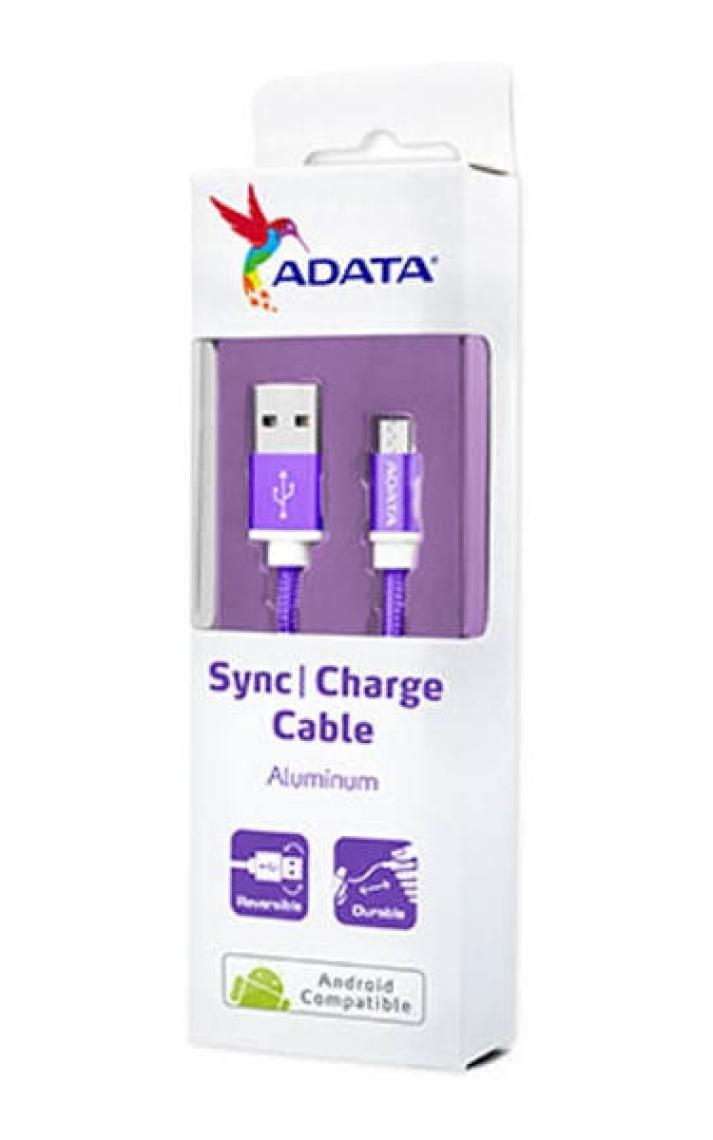 ADATA Micro USB 1MT. Şarj Kablosu Mor Alüminyum (android)