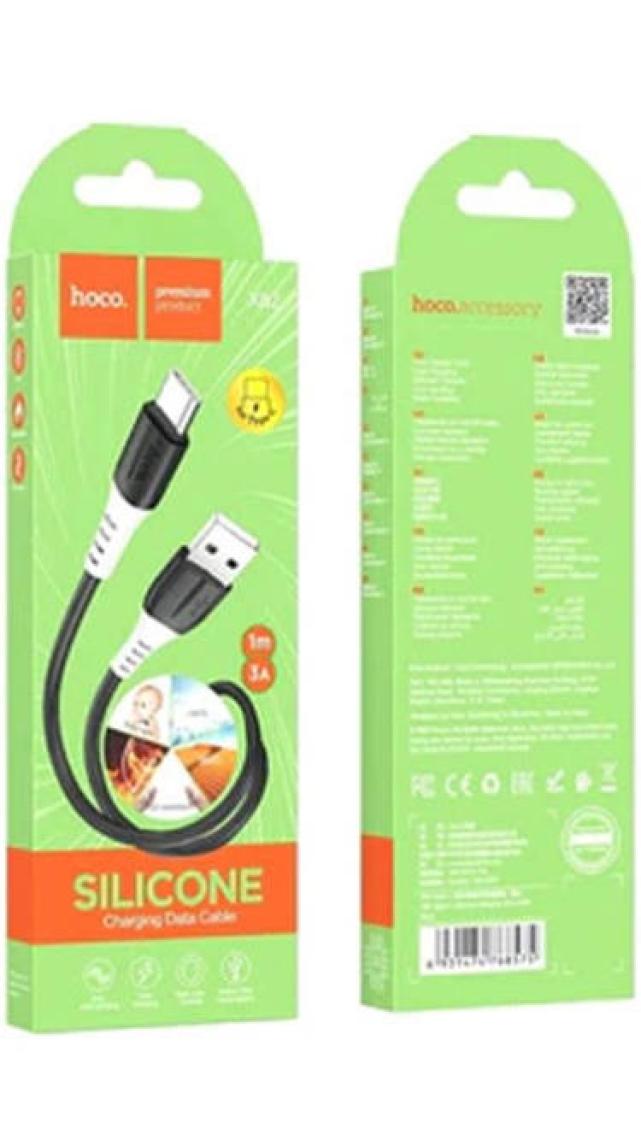 Hoco X82 Type-C To USB 3A Hızlı Silikon Data ve Şarj Kablosu
