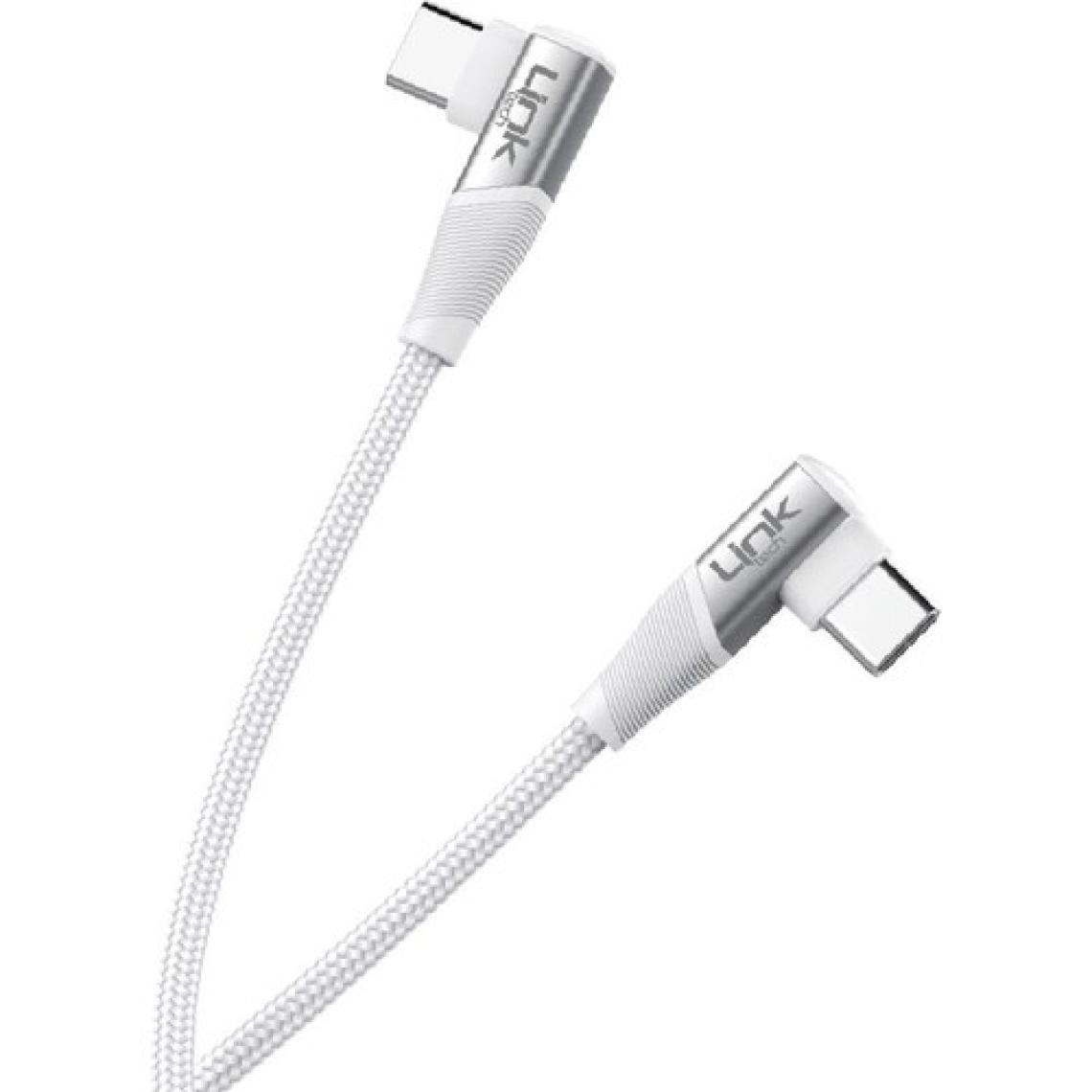 Linktech K595 Safe 60W Type-C - Type-C 90 Derece Data/şarj Kablosu 1.5mt