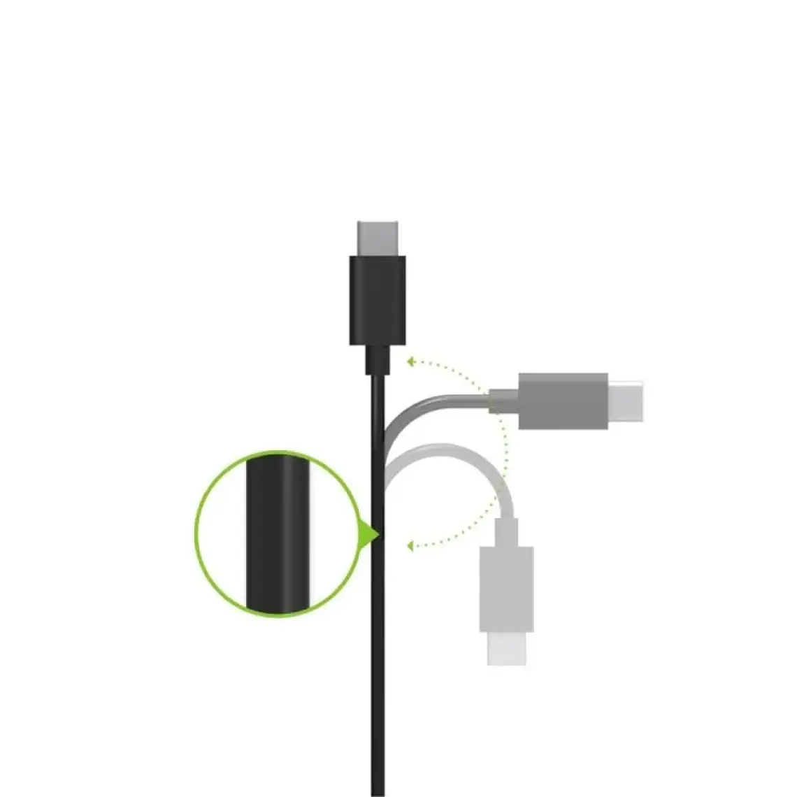 Omars USB Type-C 3A Hızlı Şarj ve Data Kablosu Siyah 1 mt