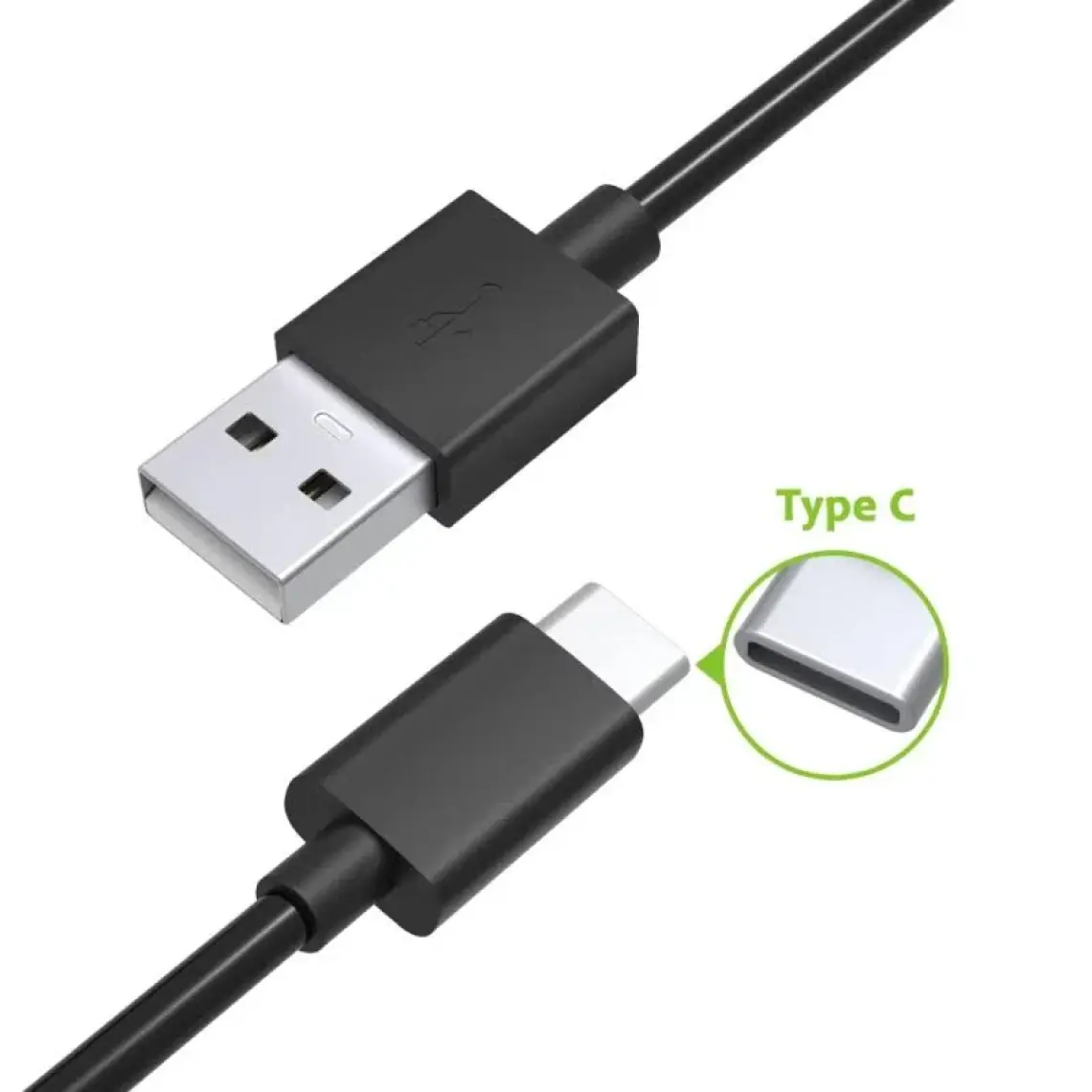 Omars USB Type-C 3A Hızlı Şarj ve Data Kablosu Siyah 1 mt
