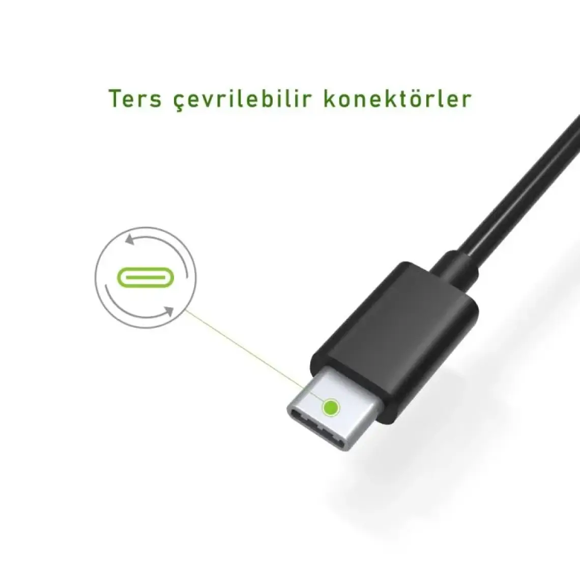 Omars USB Type-C 3A Hızlı Şarj ve Data Kablosu Siyah 1 mt