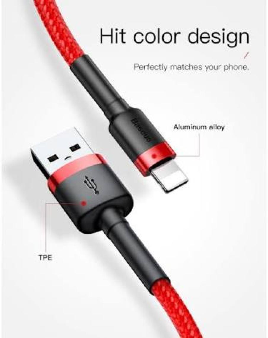 Baseus Cafule Serisi USB Lightning Kablosu 1m -Siyah