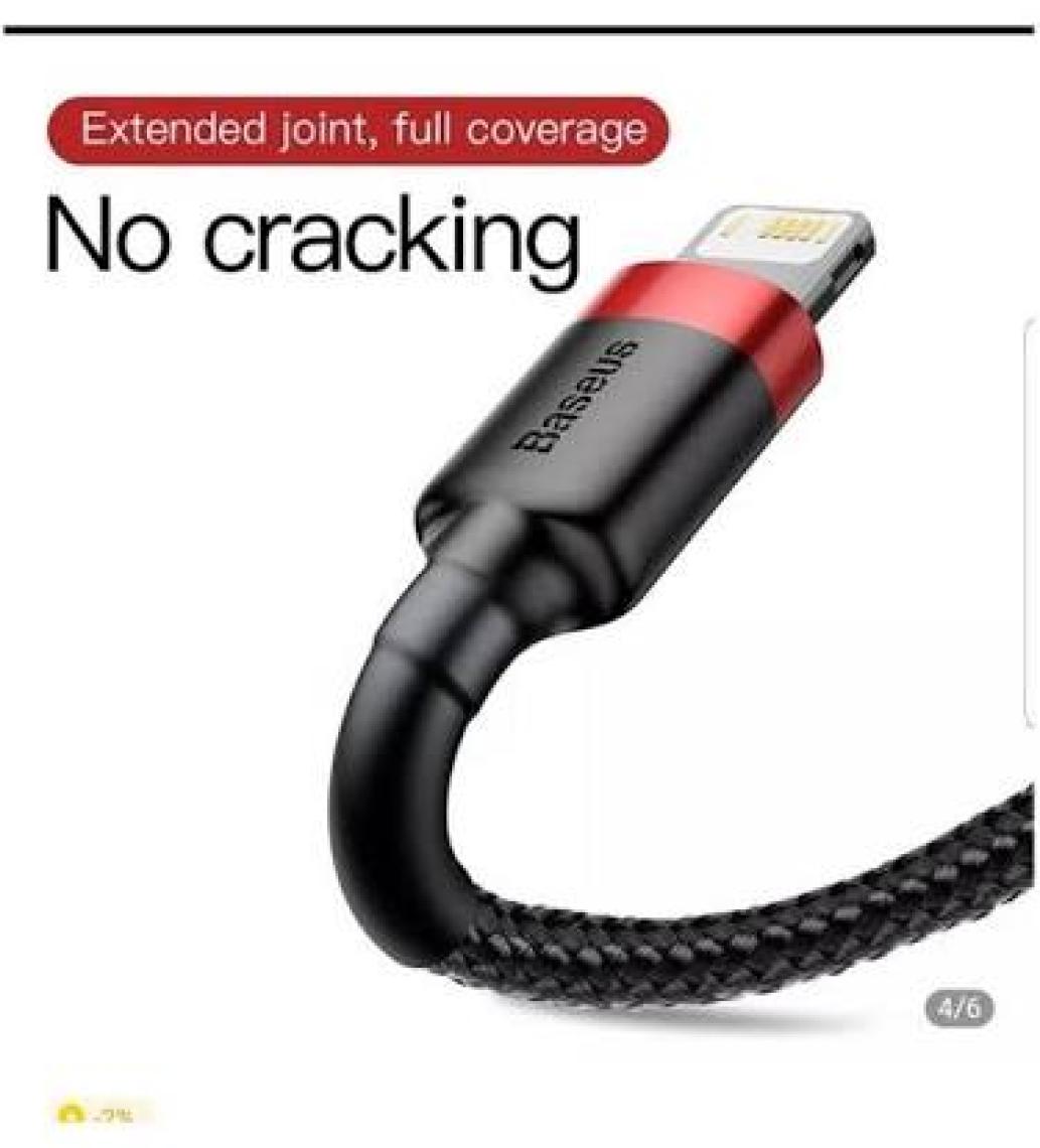 Baseus Cafule Serisi USB Lightning Kablosu 1m -Siyah