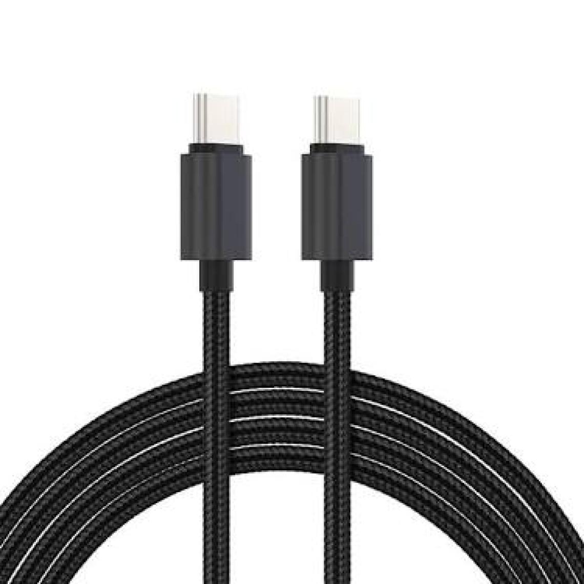 Woyax By Deji Samsung Xiaomi Oppo Reeder Huawei Için Örgülü Type C To Type C Hızlı Şarj Kablosu Siyah 1,2m