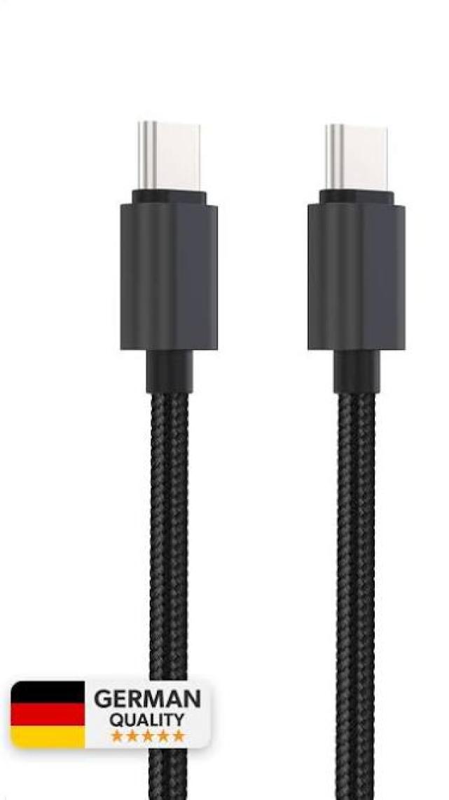 Woyax By Deji Samsung Xiaomi Oppo Reeder Huawei Için Örgülü Type C To Type C Hızlı Şarj Kablosu Siyah 1,2m