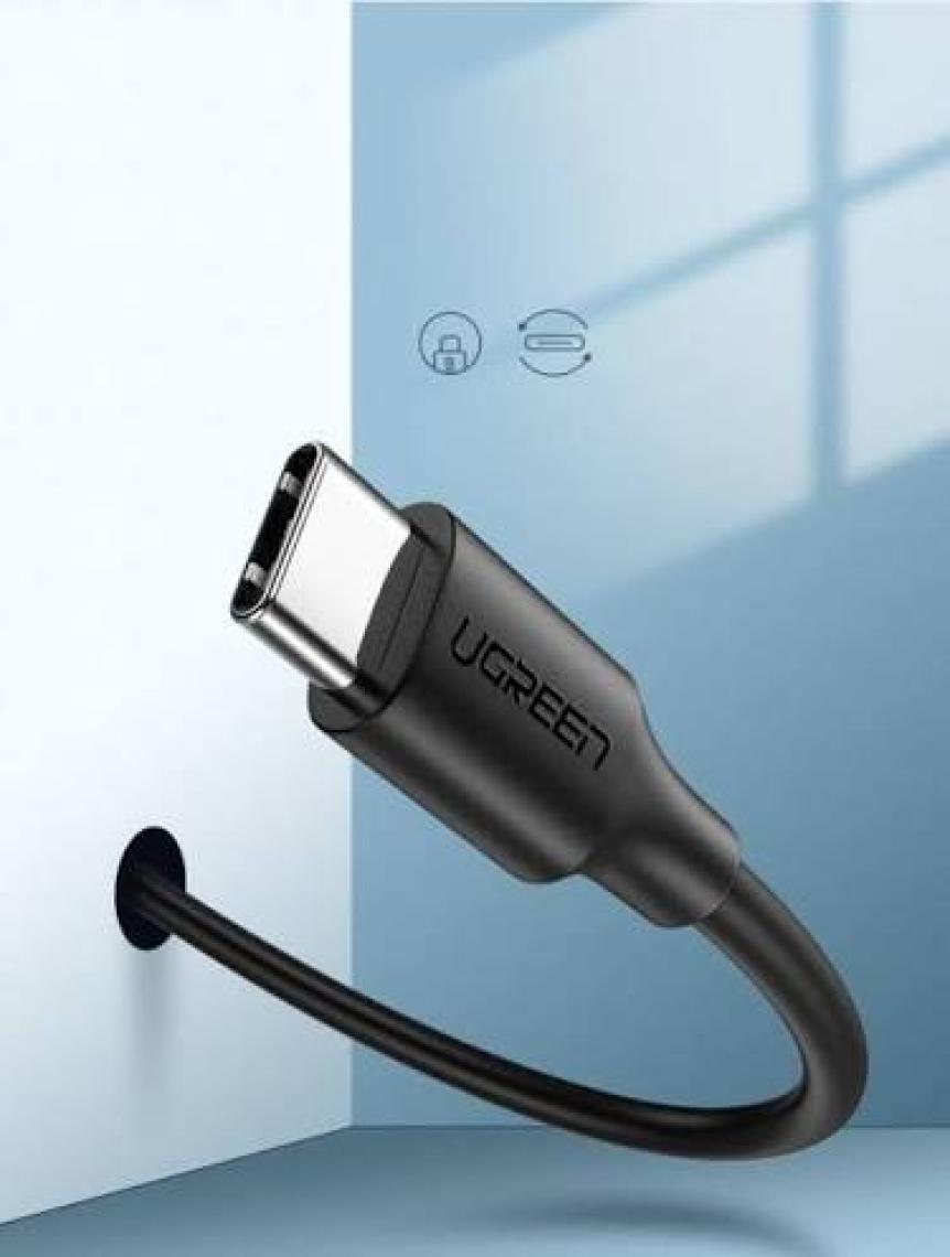 Ugreen USB Type-C Şarj ve Data Kablosu Siyah 2 Metre