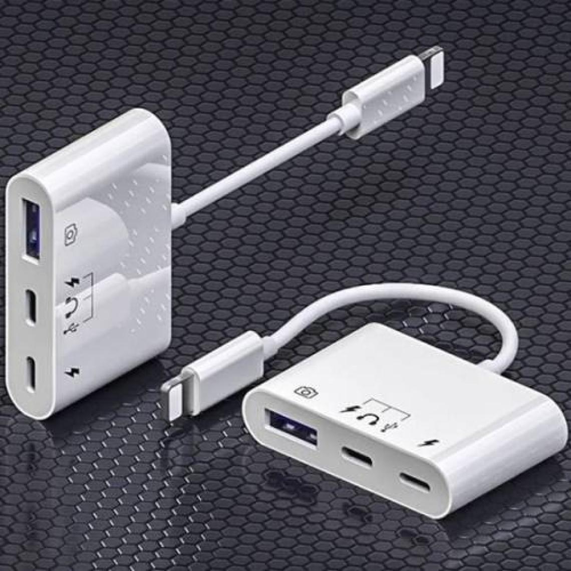 Polham Apple Iphone Otg Hub Type C To Kulaklık USB Kamera Okuyucu Iphone Klavye Mouse Okuyucu Hub