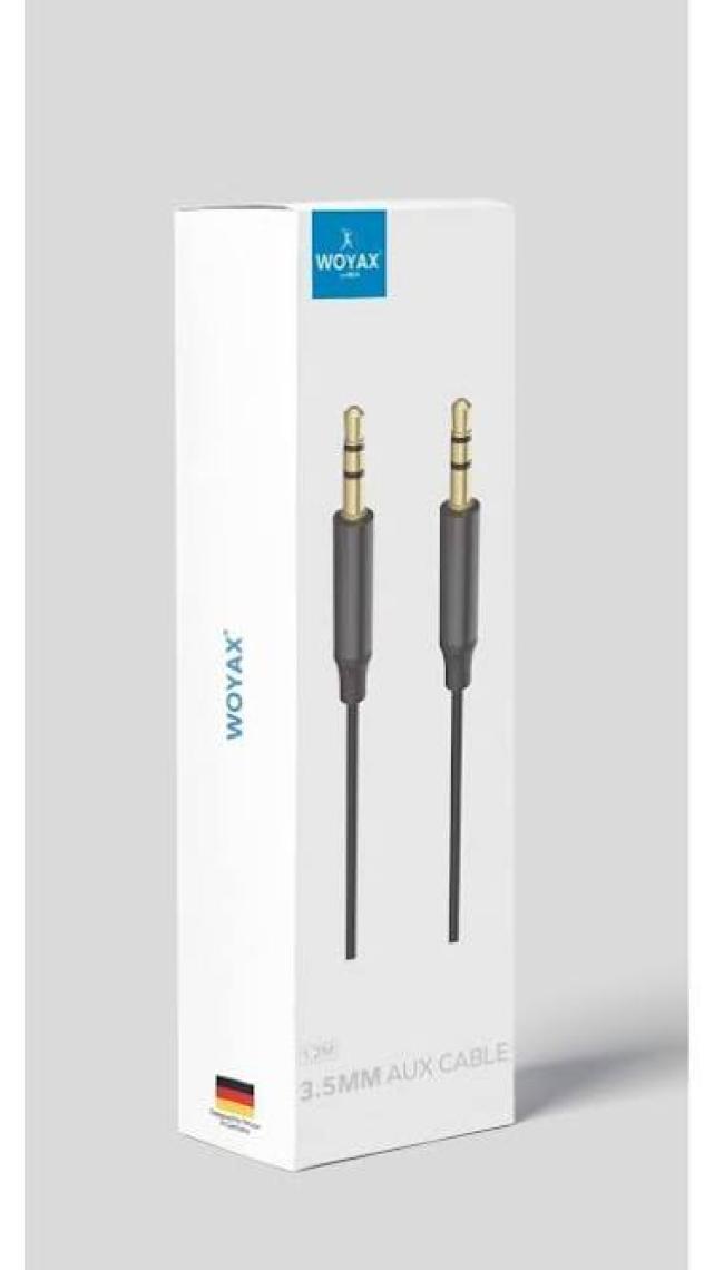 Woyax By Deji 3.5mm Aux to 3.5mm Aux Ses Kablosu Stereo Destekli Örgülü 1.2m