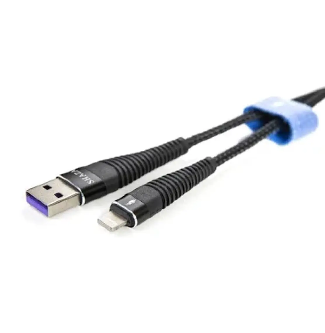 Shaza Apple iPhone Uyumlu Lightning 5A 100 W Örgülü Hızlı Şarj ve Data Kablosu 1 Metre