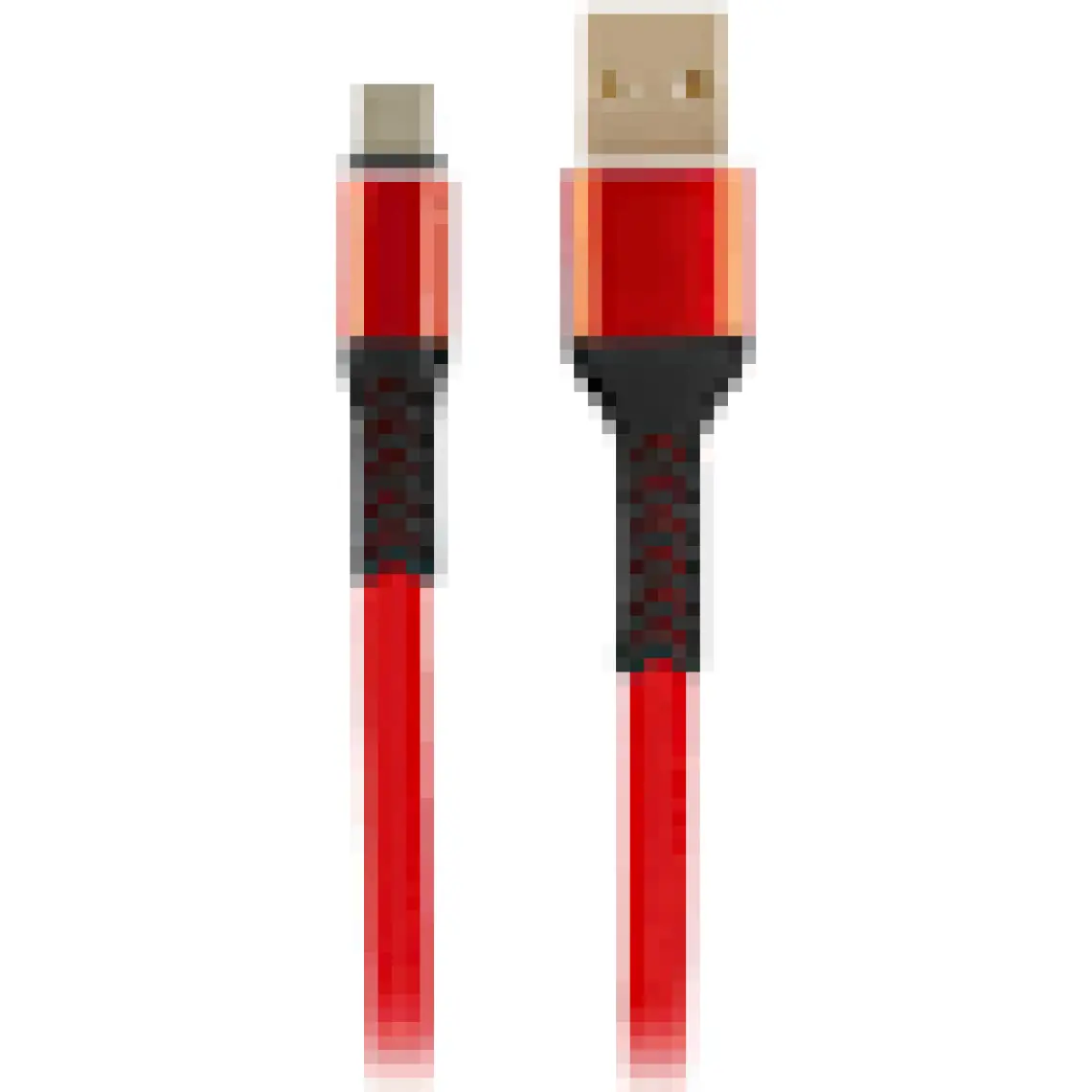 MF Product Jettpower 0008 Metal Başlıklı Örgülü 2.4A Type-C Hızlı Şarj Kablosu 1 m Kırmızı