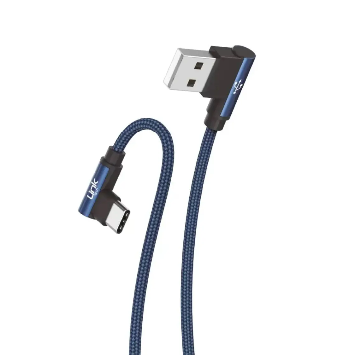 Linktech K594 Safe Type-C - USB 90 Derece Data/şarj Kablosu 3A 1.5mt