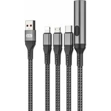 Go-Des Lightning(Iphone)&type-C&micro USB Ultra Hızlı Şarj Kablosu Go Des GD-UC321 4in1 Çakmak Özellikli