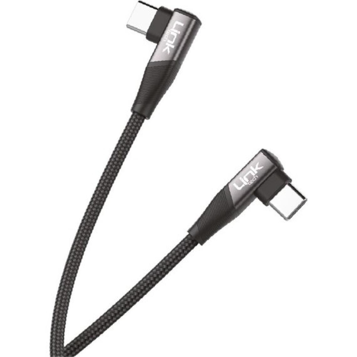 Linktech K595 Safe 60W Type-C - Type-C 90 Derece Data/şarj Kablosu 1.5mt