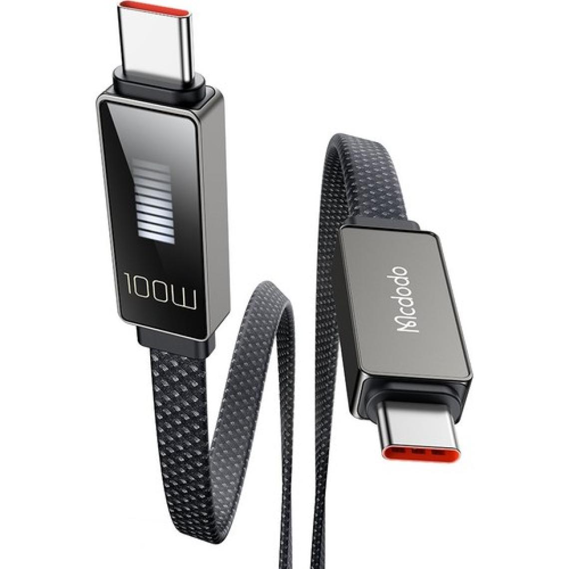 Mcdodo CA-4470 100W Type-C To Type-C Hızlı Şarj ve Data Aktarım Kablosu 1.2m - Siyah