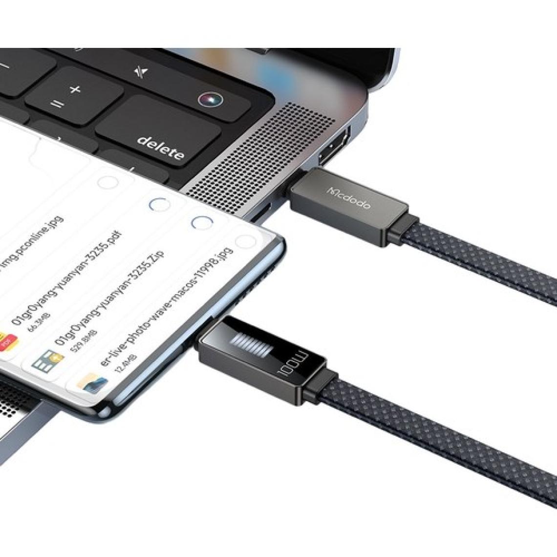 Mcdodo CA-4470 100W Type-C To Type-C Hızlı Şarj ve Data Aktarım Kablosu 1.2m - Siyah