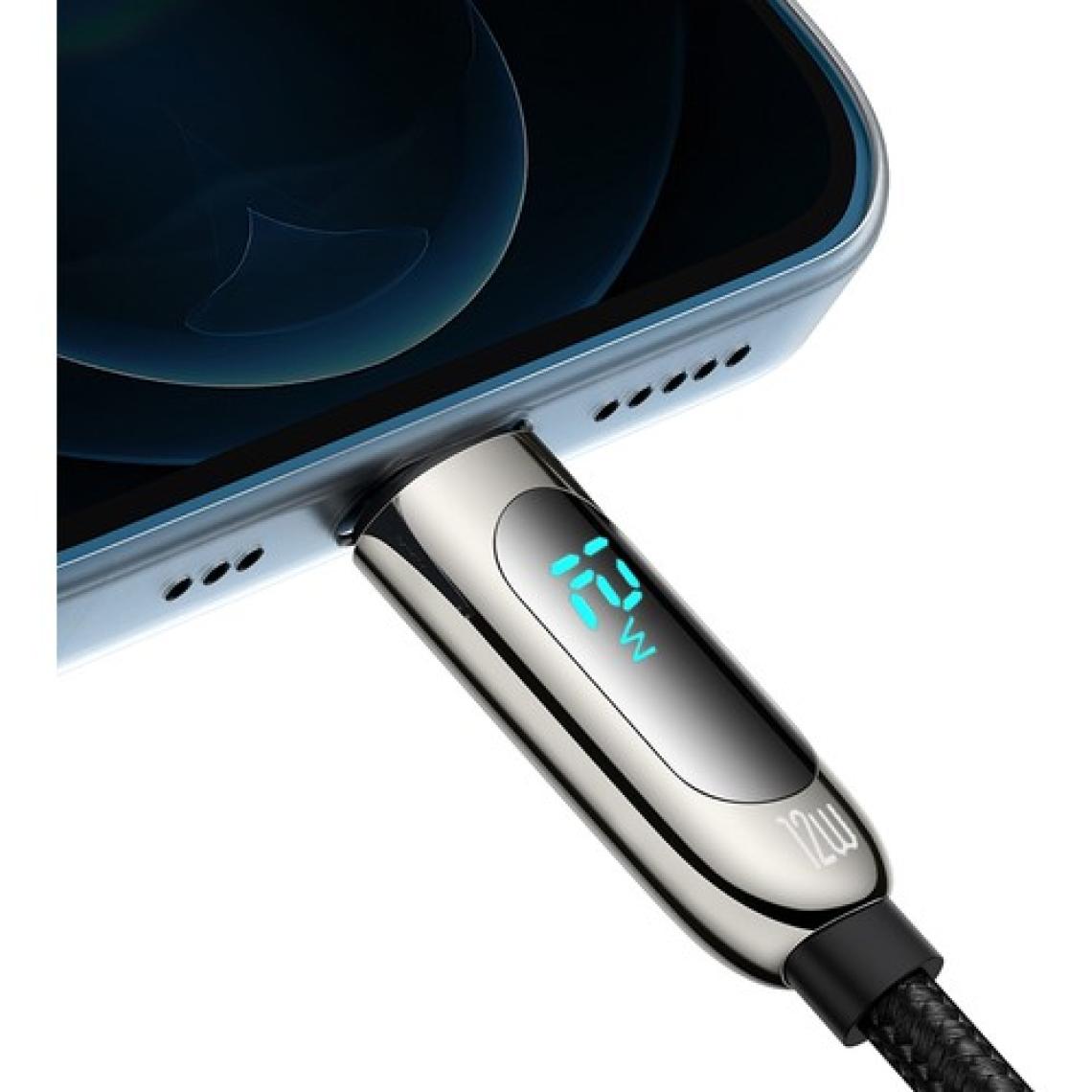 Rosstech 12W Lightning To USB Dijital Ekranlı Hızlı Şarj Kablosu 1.2m (Rosstech Türkiye Garantili)