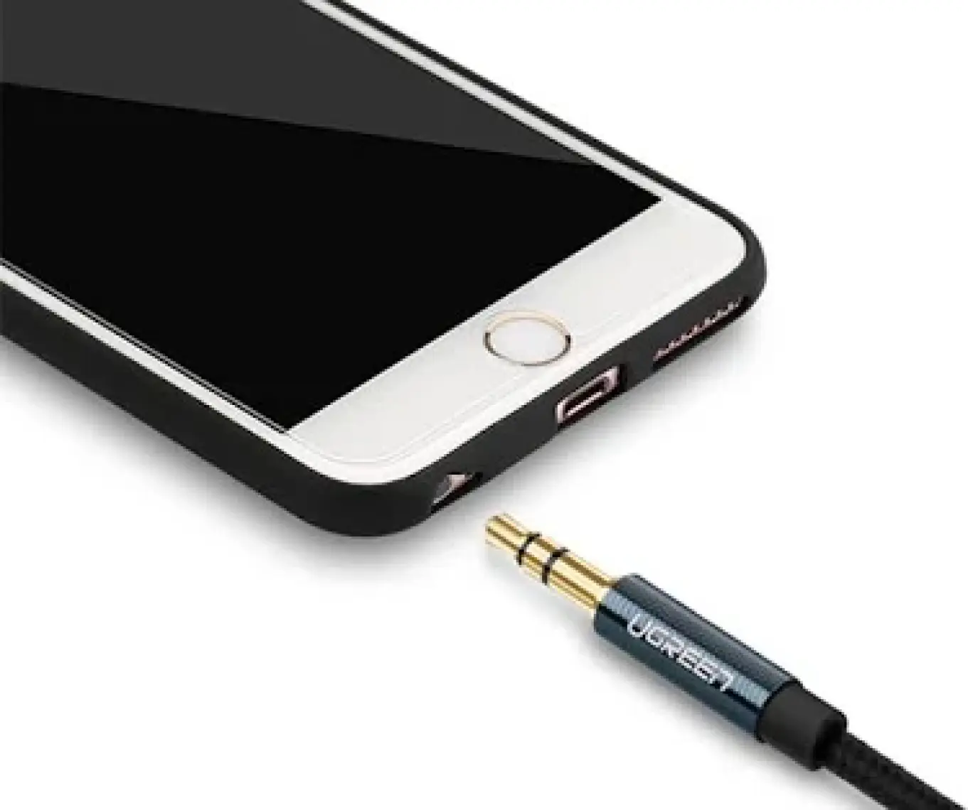 Ugreen 90 Derece L Tipi 3.5mm Aux Ses Kablosu 50 cm