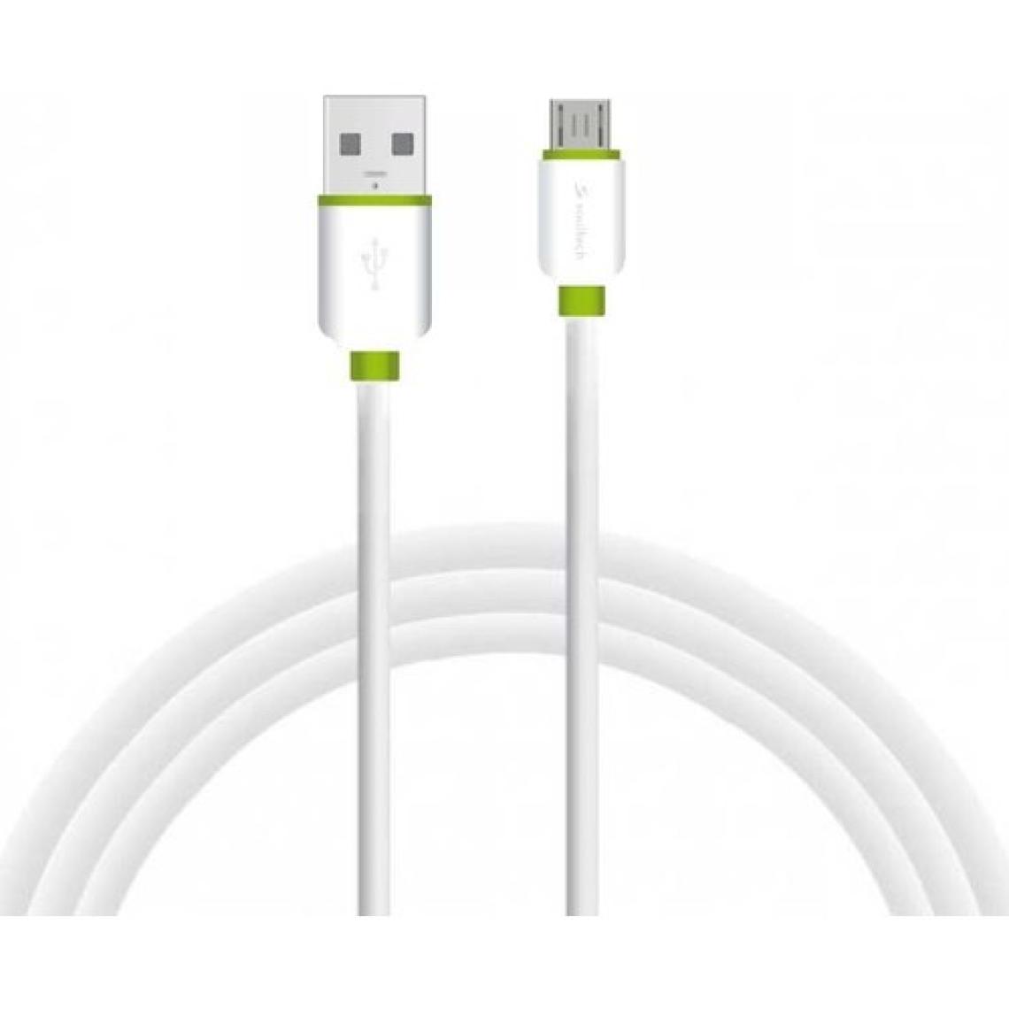 Soultech 2.0 A Micro USB Comfort Data Şarj Kablosu Beyaz