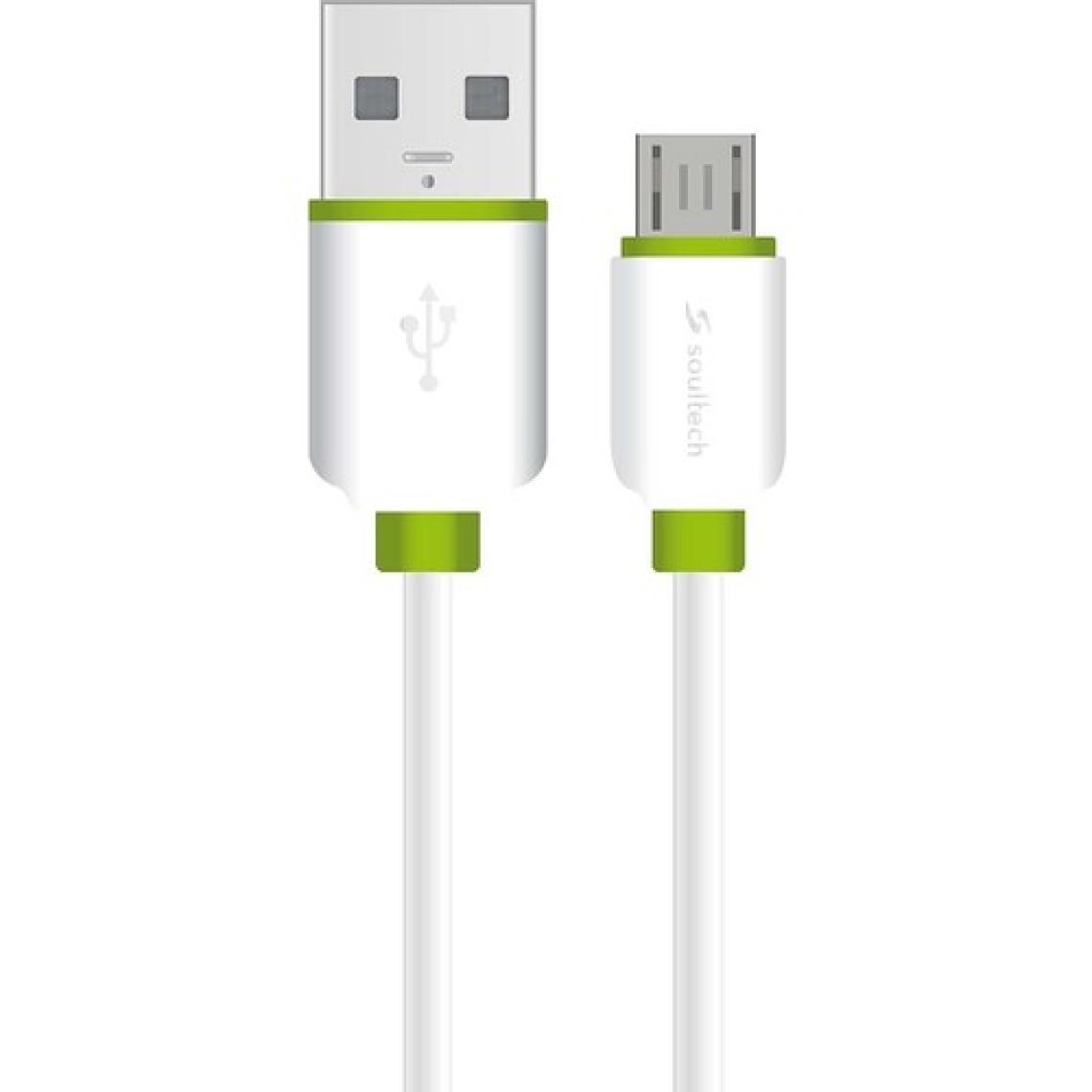Soultech 2.0 A Micro USB Comfort Data Şarj Kablosu Beyaz