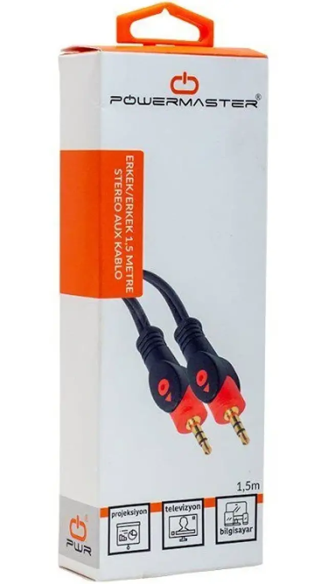 Powermaster Stereo Aux Kablo 3.5 mm 1.5 mt